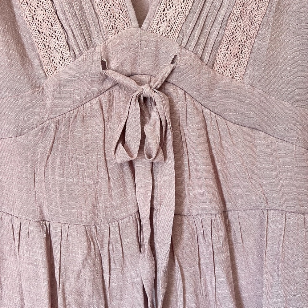 Baltic Born Amelia Boho Mini Dress Dusty Lavendar Gauzy Spring Romantic Chic - Picture 7 of 13